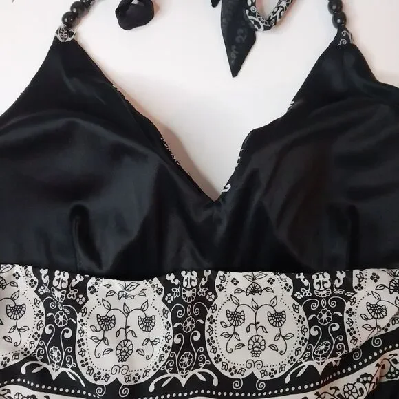 Scarlett Halter Maxi Dress Women Size 16 Black Side Zip Built In Bra Vacation - Picture 6 of 13